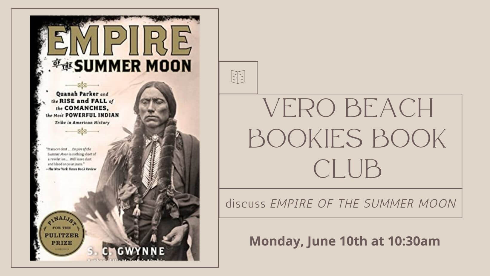 Vero Beach Book Club discusses Empire of the Summer Moon